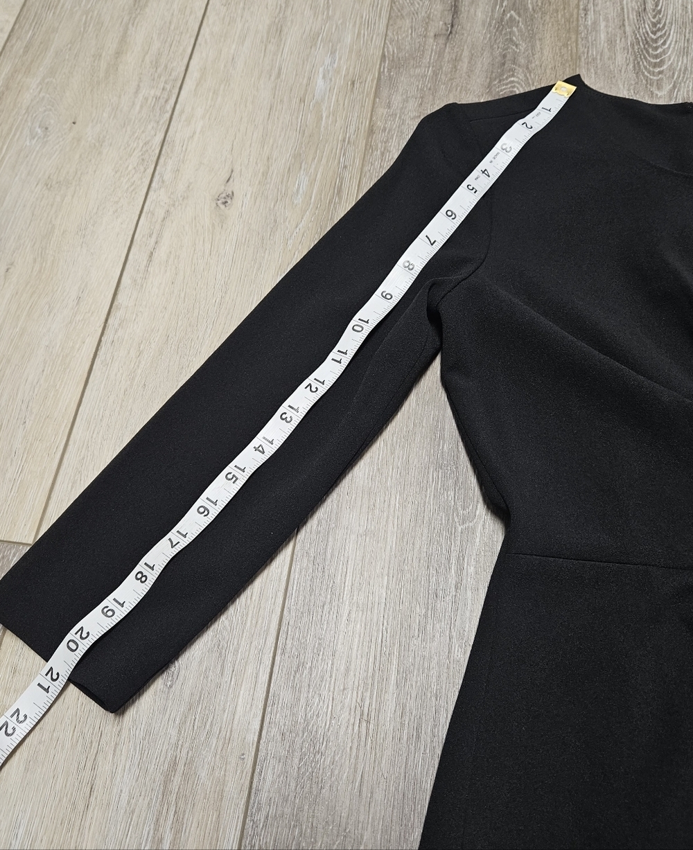 Calvin Klein Asymmetrical Zip Sheath Dress Black Bodycon Women's 4 Classic - Picture 7 of 11